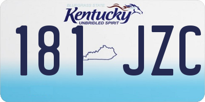 KY license plate 181JZC