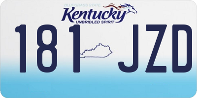 KY license plate 181JZD
