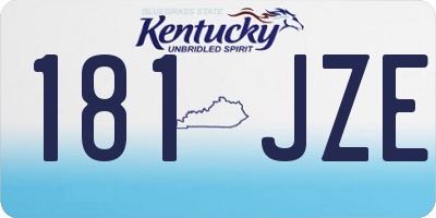 KY license plate 181JZE