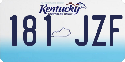 KY license plate 181JZF
