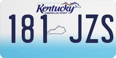 KY license plate 181JZS