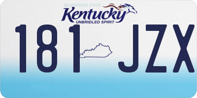 KY license plate 181JZX