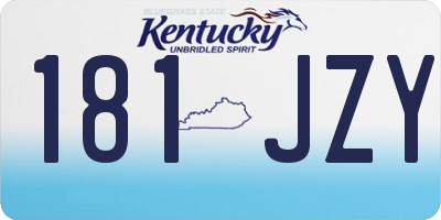 KY license plate 181JZY