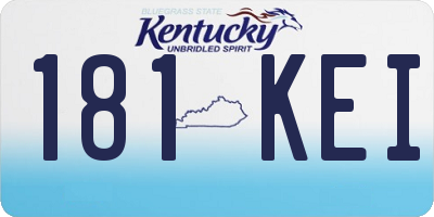 KY license plate 181KEI
