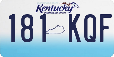 KY license plate 181KQF