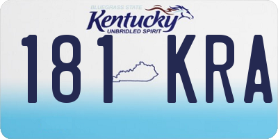 KY license plate 181KRA