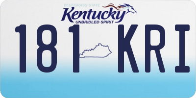 KY license plate 181KRI