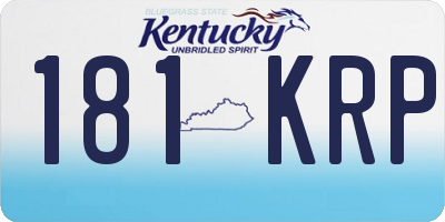 KY license plate 181KRP