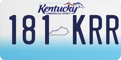 KY license plate 181KRR