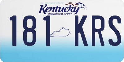 KY license plate 181KRS