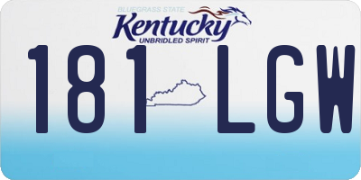 KY license plate 181LGW