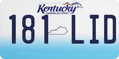 KY license plate 181LID