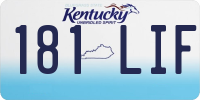 KY license plate 181LIF
