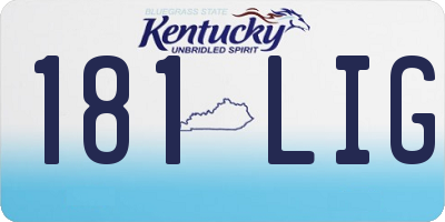 KY license plate 181LIG