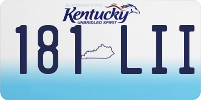 KY license plate 181LII