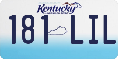 KY license plate 181LIL