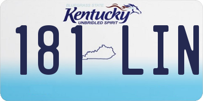 KY license plate 181LIN