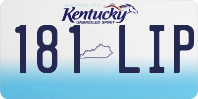 KY license plate 181LIP
