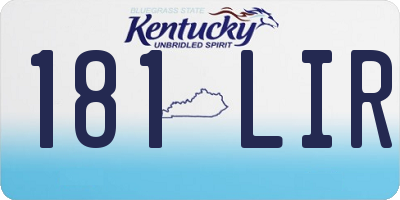 KY license plate 181LIR