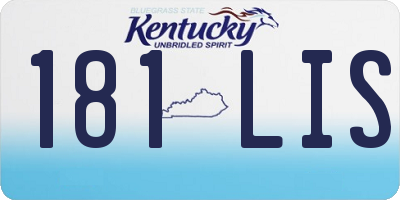 KY license plate 181LIS