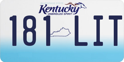 KY license plate 181LIT
