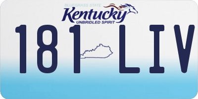 KY license plate 181LIV
