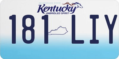 KY license plate 181LIY