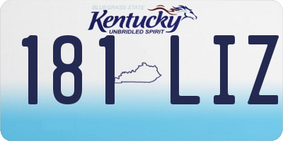 KY license plate 181LIZ