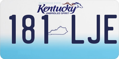 KY license plate 181LJE