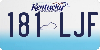 KY license plate 181LJF