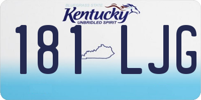 KY license plate 181LJG