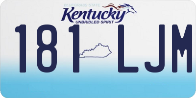 KY license plate 181LJM