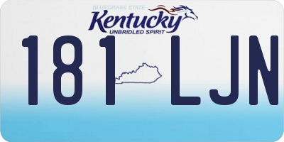 KY license plate 181LJN