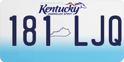 KY license plate 181LJQ