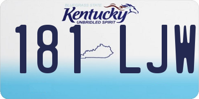 KY license plate 181LJW