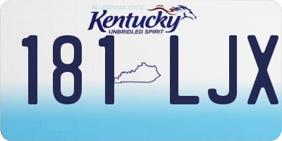 KY license plate 181LJX