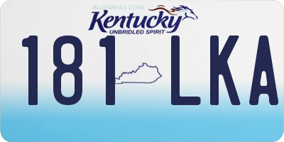 KY license plate 181LKA