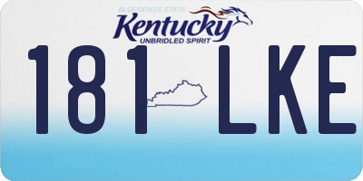 KY license plate 181LKE