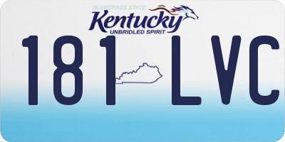 KY license plate 181LVC