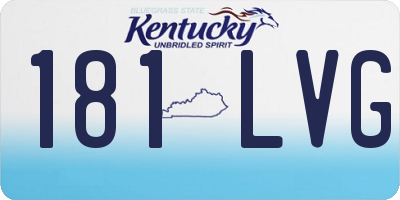KY license plate 181LVG