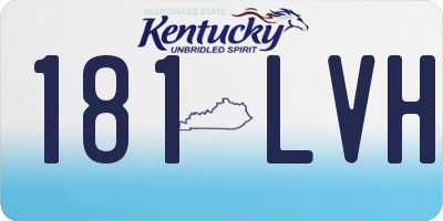 KY license plate 181LVH