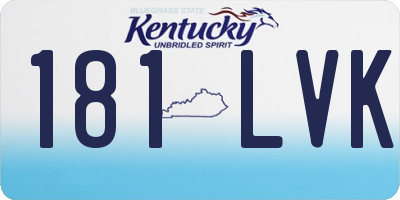 KY license plate 181LVK