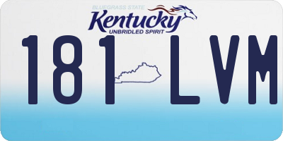 KY license plate 181LVM