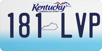 KY license plate 181LVP