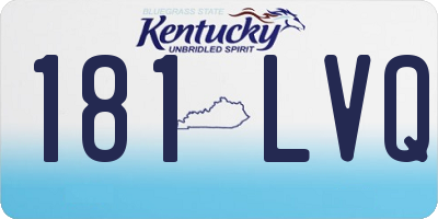 KY license plate 181LVQ