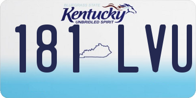 KY license plate 181LVU