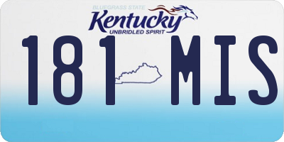 KY license plate 181MIS