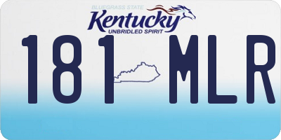 KY license plate 181MLR