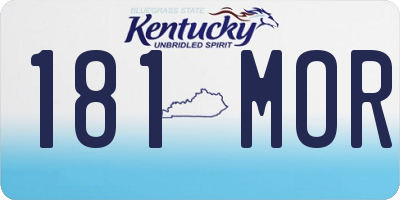 KY license plate 181MOR