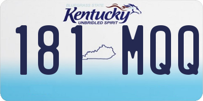 KY license plate 181MQQ
